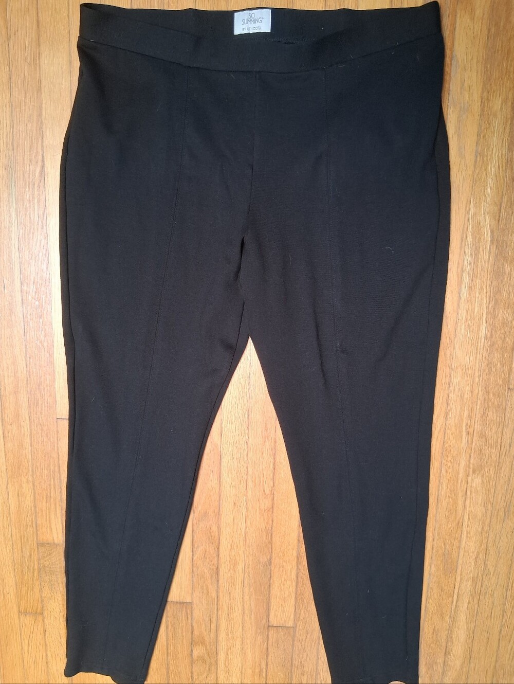 Chico's Black Women's Ponte Pull-On Knit Pants